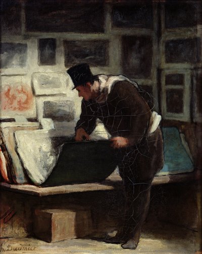 The Collector of Engravings by Honoré Daumier